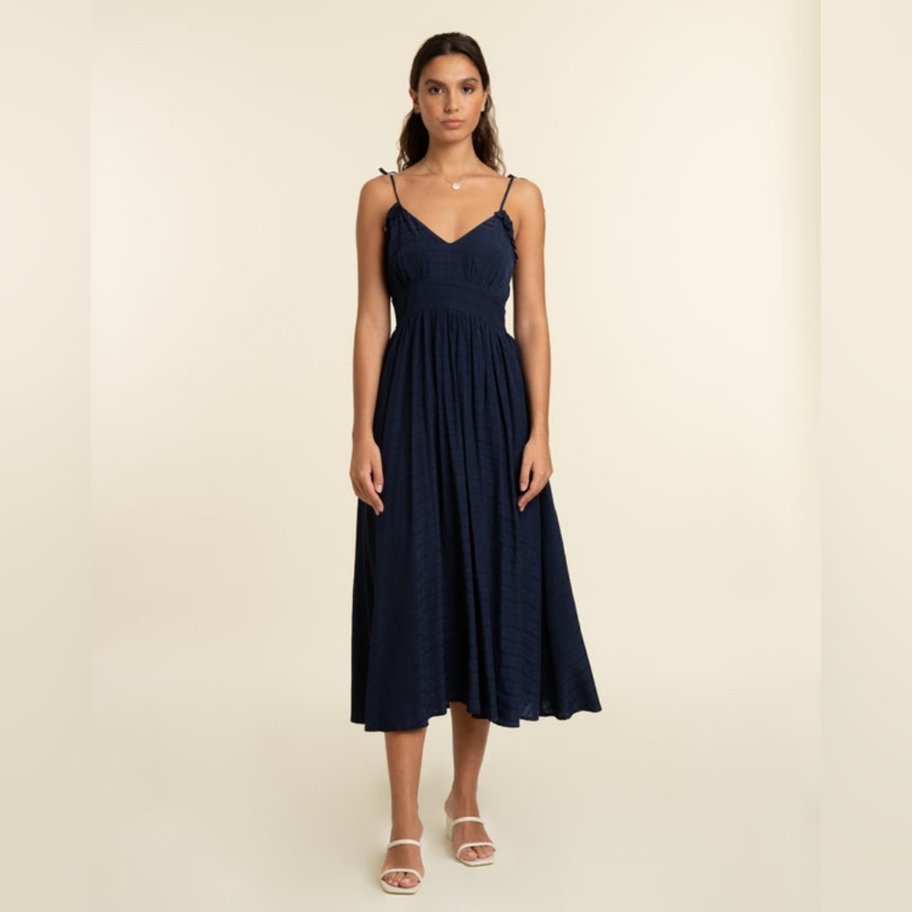 FRNCH Arlette Navy Dress